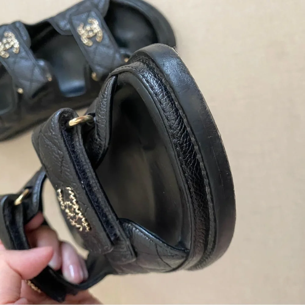 ** SOLD ** CHANEL CC DAD SANDALS - Picture 11 of 13